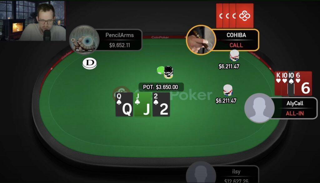 CoinPoker High Stakes: AlyCall vs. COHIBA