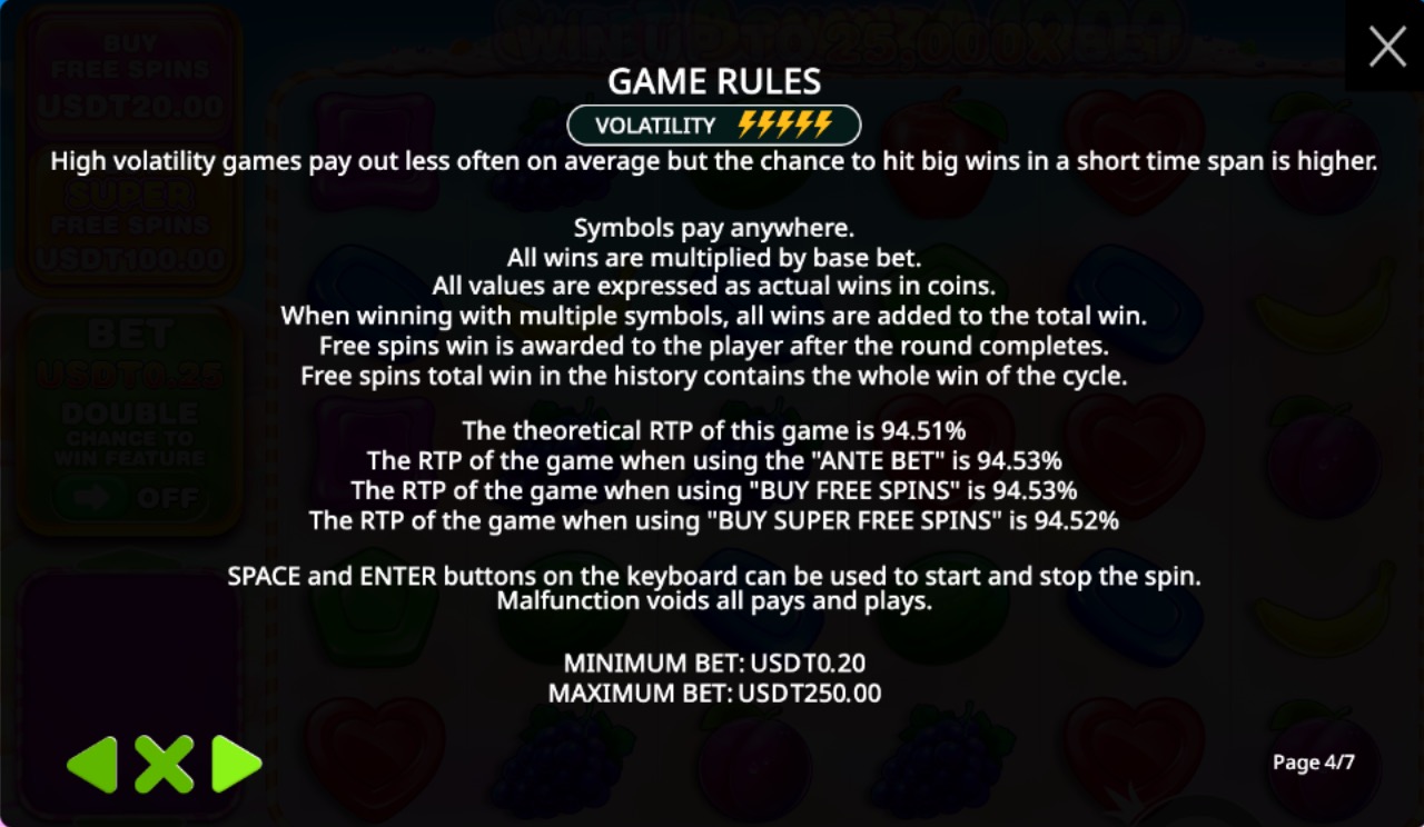 CoinPoker Casino - Sweet Bonanza Game Rules