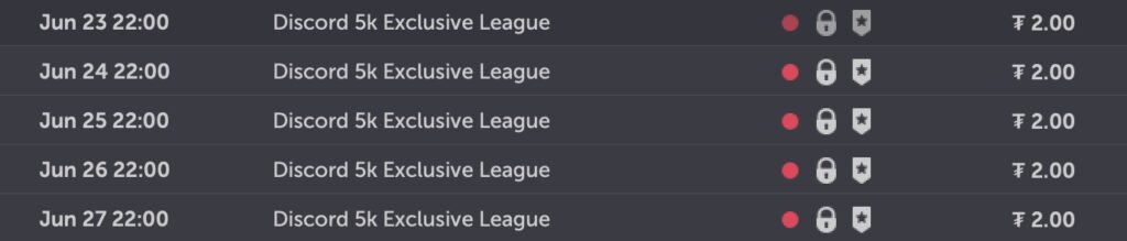 CoinPoker Discord 5K Celebration - CoinPoker Discord Exclusive League #2 - SCHEDULE