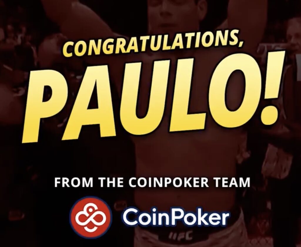 CoinPoker - Paulo Costa - CONGRATULATIONS