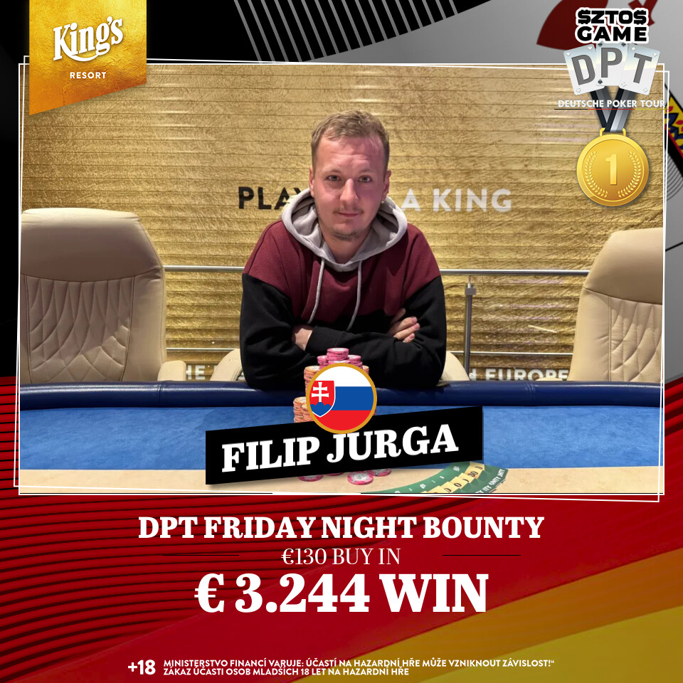 DPT Friday Night Bounty Sieger: Filip Jurga (CZE)