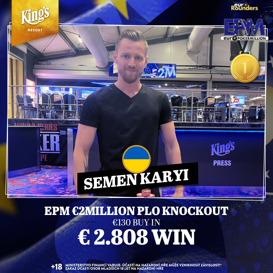 €2Million PLO Knockout Sieger: Semen Karyi (UKR)