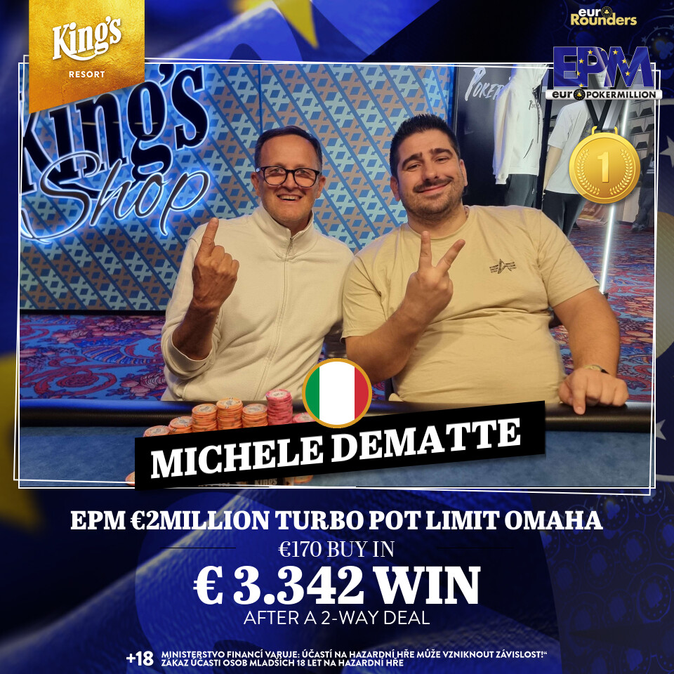 EPM €2Million Turbo Pot Limit Omaha Sieger (Even Deal): (v.l.n.r.) Michele Dematte (ITA), Krasimir Krastev (BUL)