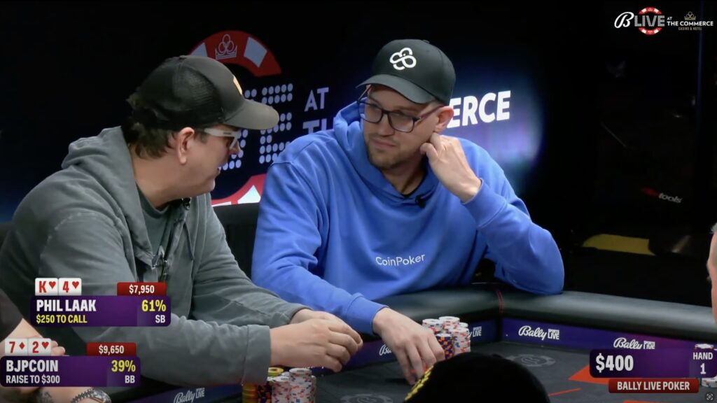 Live at the Commerce - 1st Hand Phil Laak vs. Bobby James "BJPCoin" - 7-2