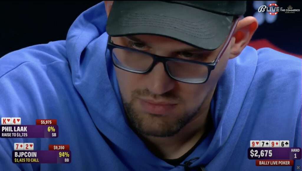 Live at the Commerce - 1st Hand Phil Laak vs. Bobby James "BJPCoin" - 7-2