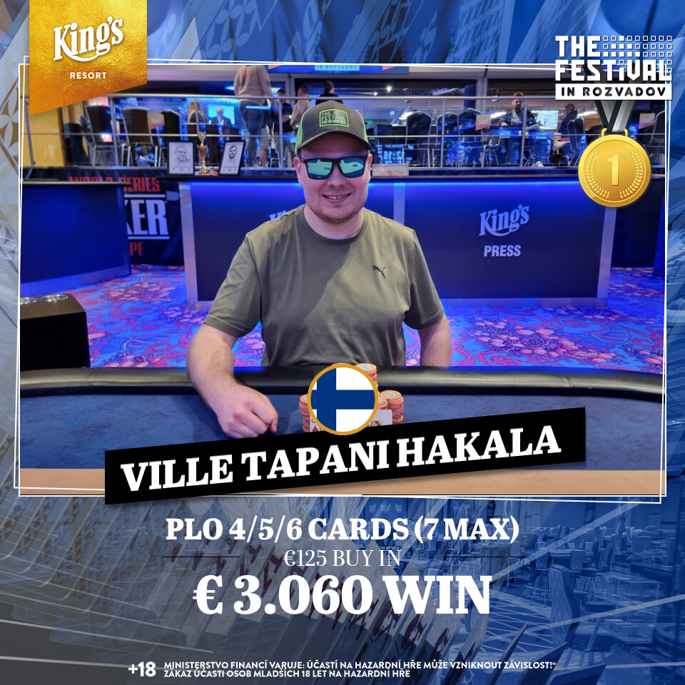 The Festival in Rozvadov - PLO 4/5/6 Cards 7-Max - Ville Tapani Hakala
