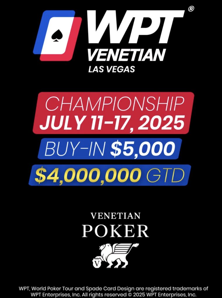 WPT Venetian Las Vegas Championship 2025 - The Venetian Poker Room