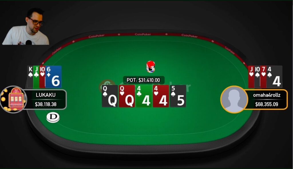 omaha4rollz vs. LUKAKU - CoinPoker Heads Up Duel PLO20000