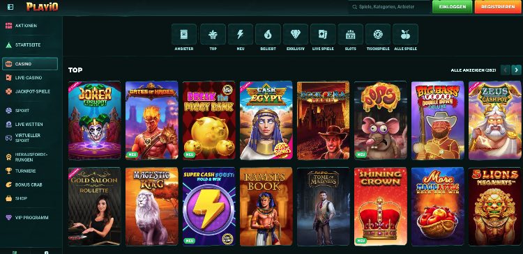 Casino ohne LUGAS Playio Plattform